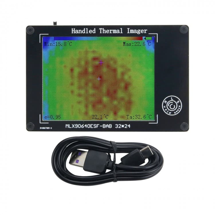 MLX90640 ręczna kamera termowizyjna 3,2" -40 ℃ do 300 ℃ / ±2 ℃