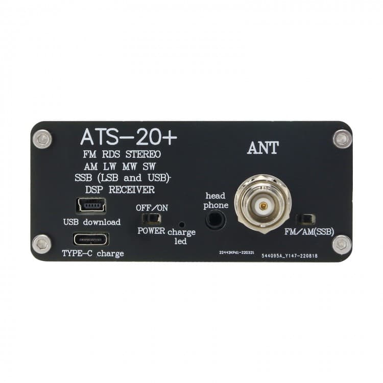 ATS-20+ SI4732 (V2) ultrakompaktowy przenośny odbiornik KF szerokopasmowy 150kHz-30MHz AM/FM/SSB USB-C