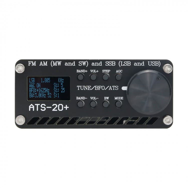 ATS-20+ SI4732 (V2) ultrakompaktowy przenośny odbiornik KF szerokopasmowy 150kHz-30MHz AM/FM/SSB USB-C