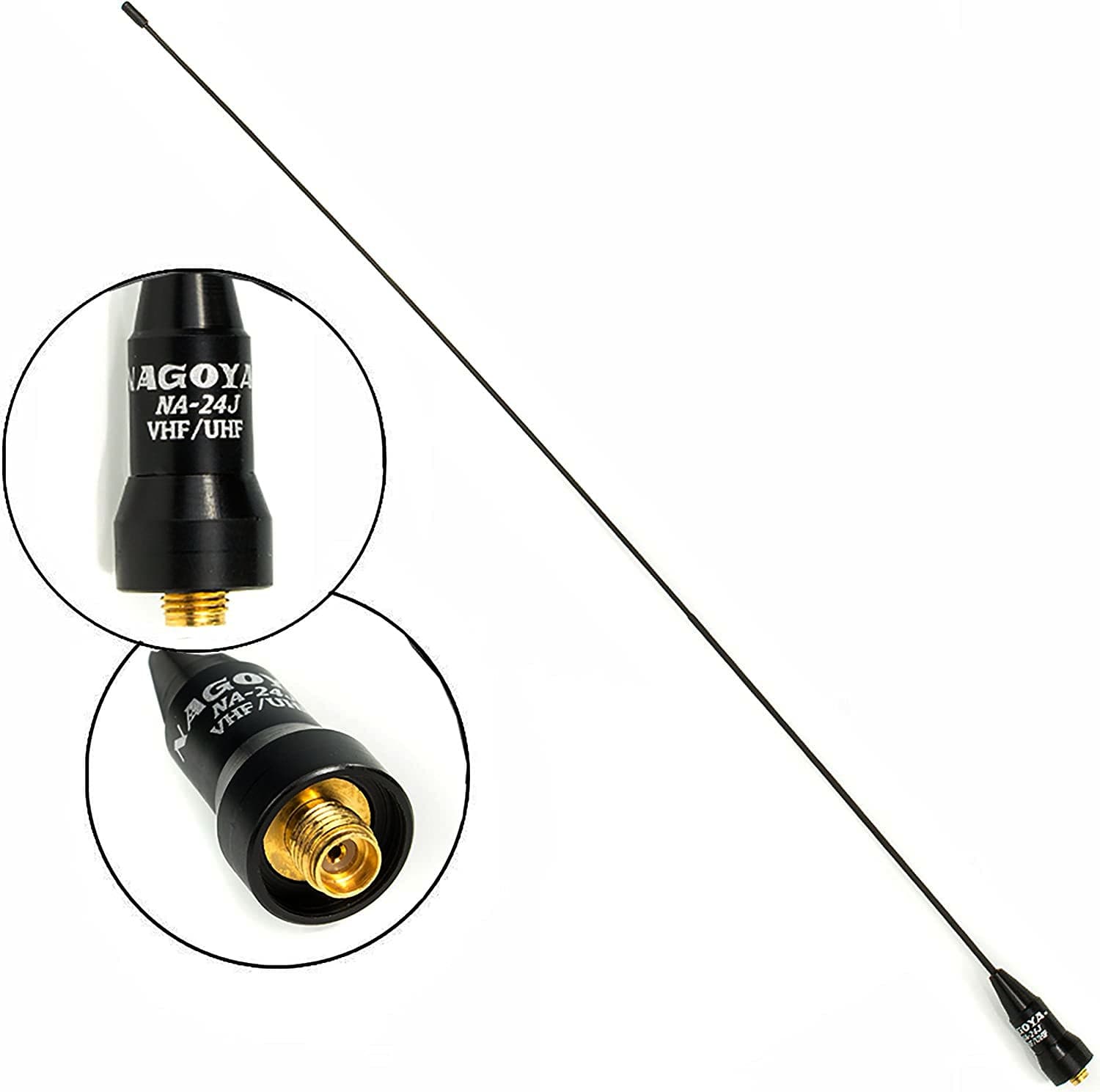 Oryginalna Nagoya NA-24 SMA-F antena ręczna 41cm VHF/UHF np. do Baofeng UV-5R, UV-82, Yaesu FT-4XE, FT-65, Quansheng UV-K5