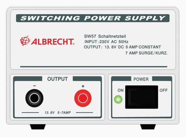 Albrecht SW-57 zasilacz impulsowy 5A/7A - radiokomunikacja amatorska, profesjonalna, CB radio