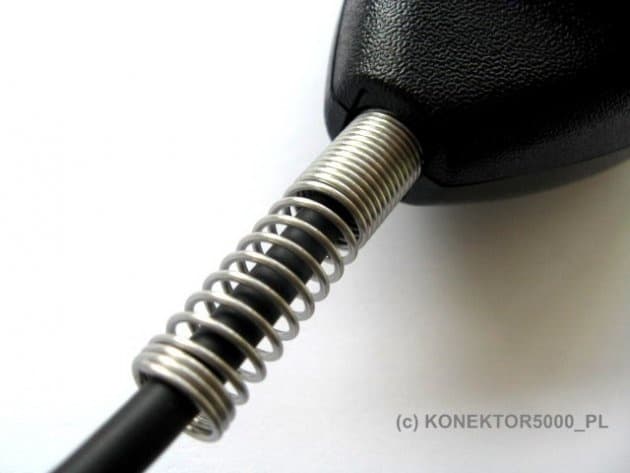 Astatic 636L Matte mikrofon CB czarny, gumowany przewód, redukcja szumów, wtyk 4-PIN Uniden/President