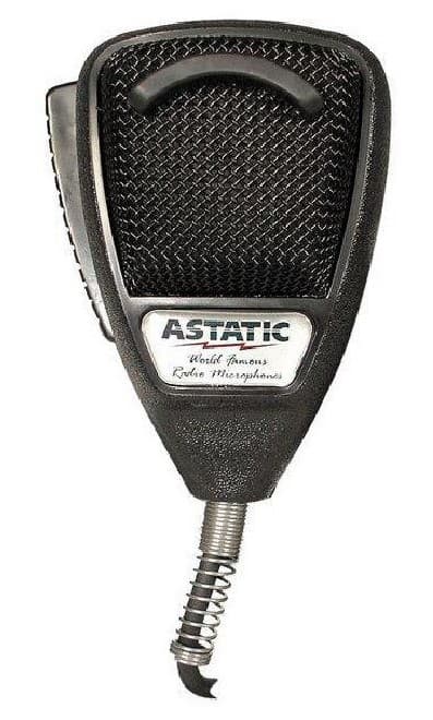 Astatic 636L Matte mikrofon CB czarny, gumowany przewód, redukcja szumów, wtyk 4-PIN Uniden/President