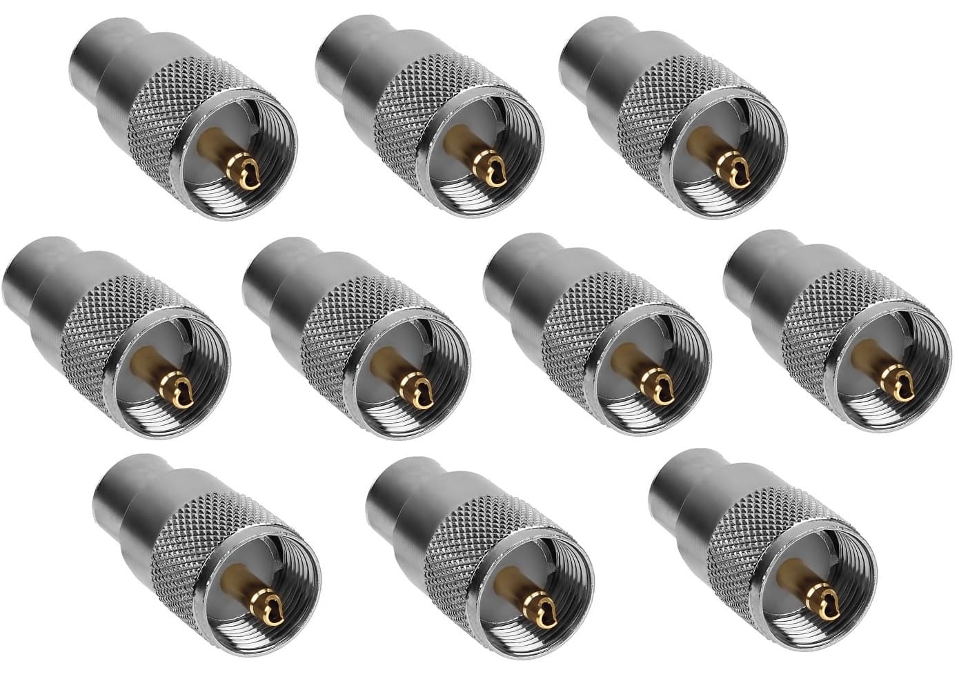10szt. wtyk UC-1 PL-259/9 PTFE/Gold na przewód RG-213, RF-10, H-1000 (RG213, RF10, H1000) Radiora