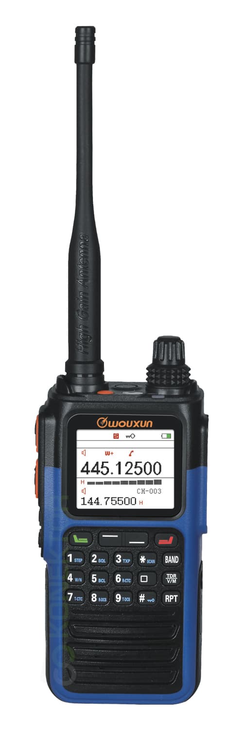Wouxun KG-Q336 triband radiotelefon przenośny 66-88, 136-174, 400-480 MHz, odbiór airband, krótkofalówka 70/144/430MHz, duża bateria, moc 5W