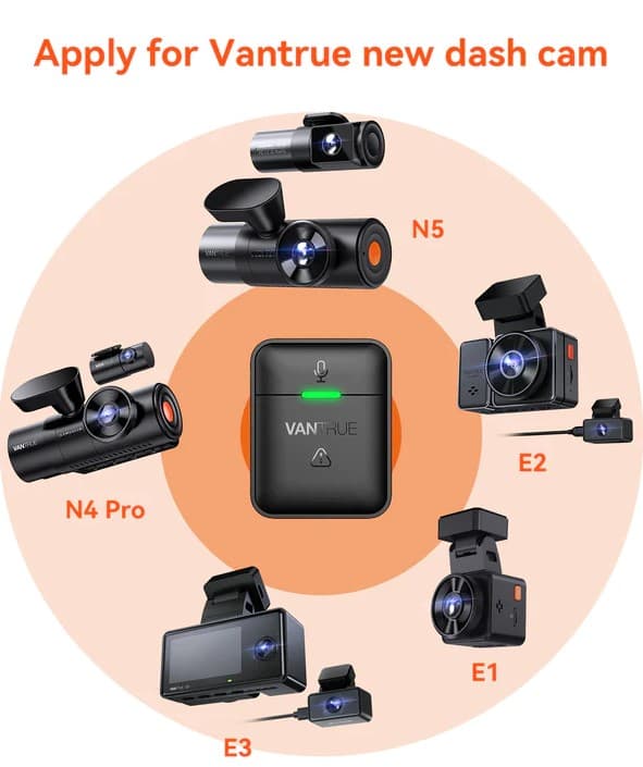 Vantrue pilot zdalnego sterowania do kamery samochodowej E1, E1 Lite, E2, E3, N4 Pro, N5, S1 Pro