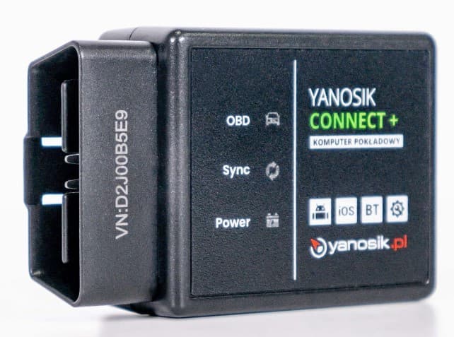 YANOSIK CONNECT+ skaner diagnostyczny OBD-2 na iOS i Android (działa z aplikacją Yanosik)
