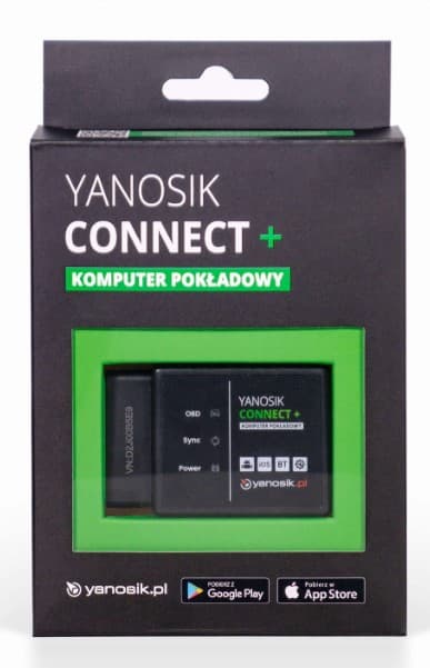 YANOSIK CONNECT+ skaner diagnostyczny OBD-2 na iOS i Android (działa z aplikacją Yanosik)