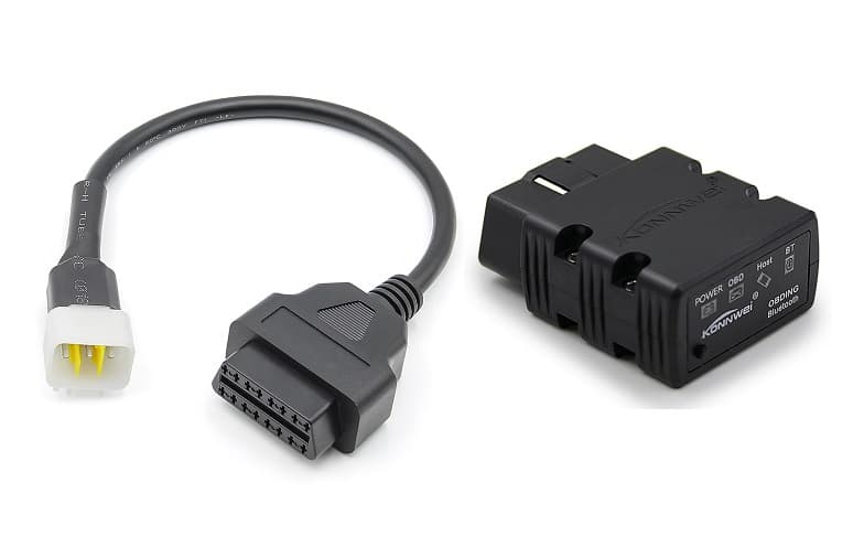 Diagnostyka motocykli BENELLI (ECU DELPHI komunikacja szyna CAN) dla Android - zestaw interfejs OBD-2 KW902 BT + adapter 6-pin