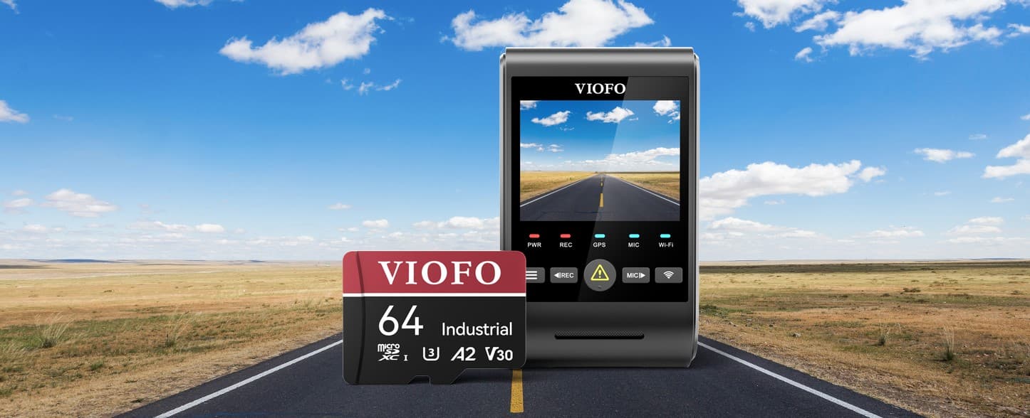 Oryginalna karta pamięci VIOFO micro SD 64GB INDUSTRIAL, microSDXC I U3 A2 V30, Ultra HD 4K - dedykowana do kamer samochodowych