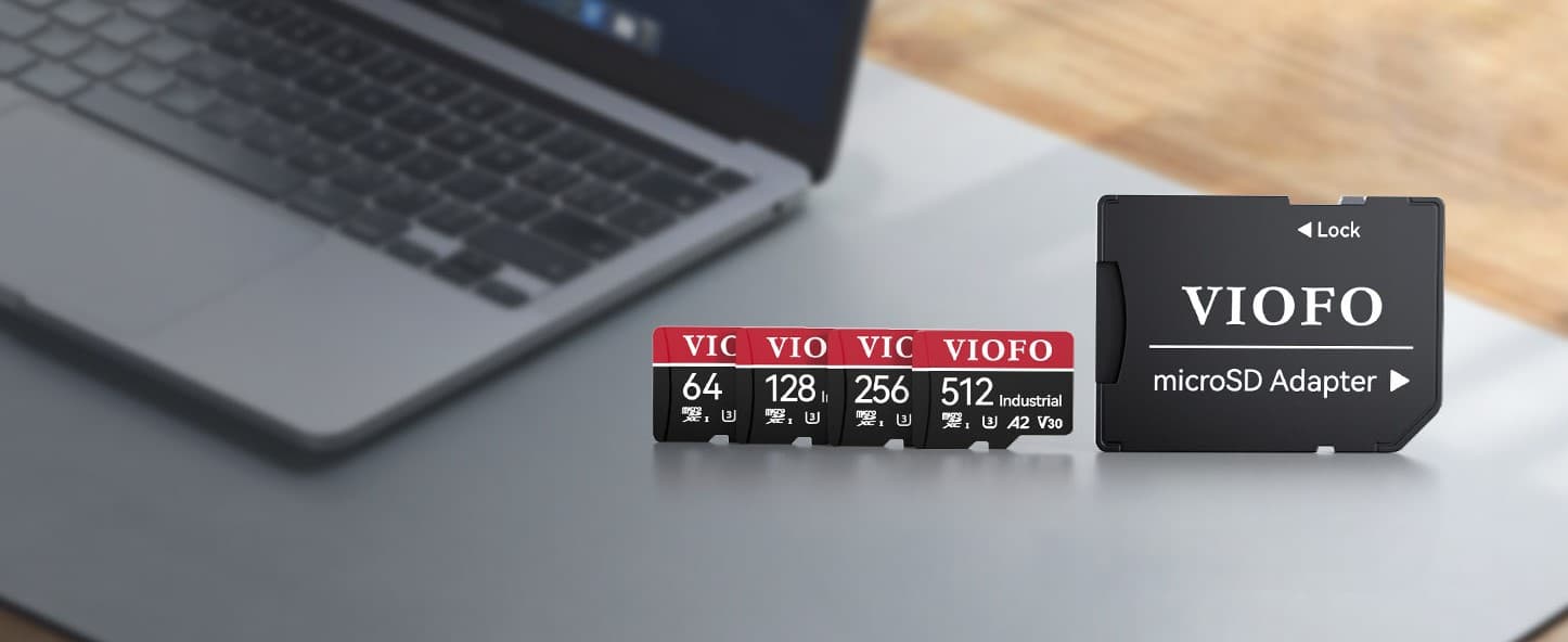 Oryginalna karta pamięci VIOFO micro SD 256GB INDUSTRIAL, microSDXC I U3 A2 V30, Ultra HD 4K - dedykowana do kamer samochodowych