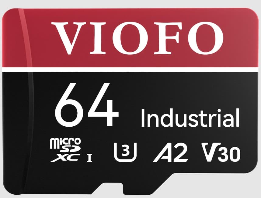 Oryginalna karta pamięci VIOFO micro SD 64GB INDUSTRIAL, microSDXC I U3 A2 V30, Ultra HD 4K - dedykowana do kamer samochodowych