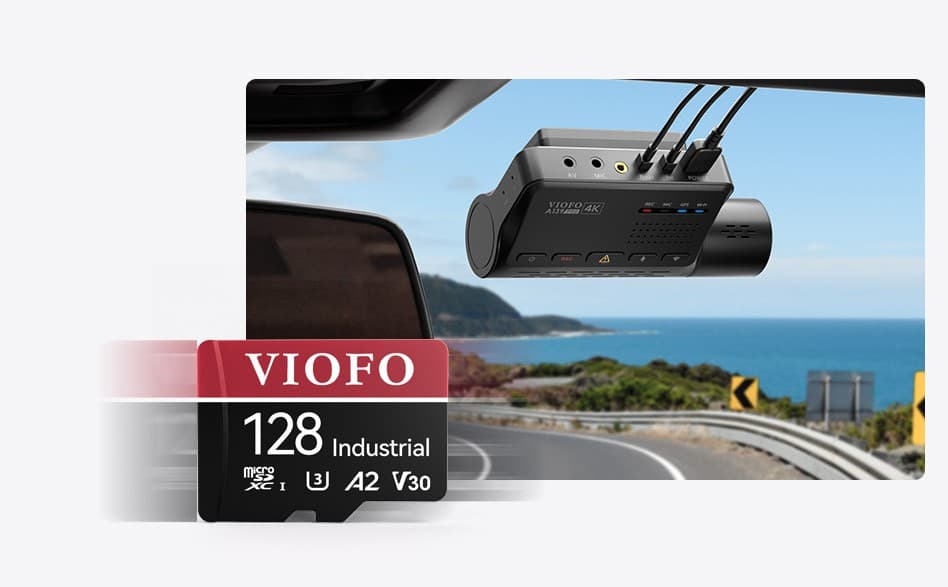Oryginalna karta pamięci VIOFO micro SD 128GB INDUSTRIAL, microSDXC I U3 A2 V30, Ultra HD 4K - dedykowana do kamer samochodowych