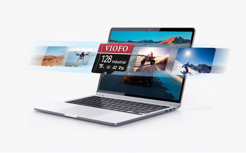 Oryginalna karta pamięci VIOFO micro SD 128GB INDUSTRIAL, microSDXC I U3 A2 V30, Ultra HD 4K - dedykowana do kamer samochodowych