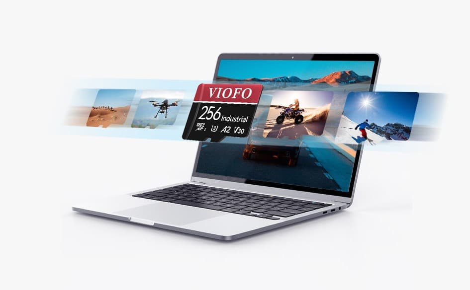 Oryginalna karta pamięci VIOFO micro SD 256GB INDUSTRIAL, microSDXC I U3 A2 V30, Ultra HD 4K - dedykowana do kamer samochodowych