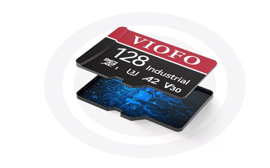 Oryginalna karta pamięci VIOFO micro SD 128GB INDUSTRIAL, microSDXC I U3 A2 V30, Ultra HD 4K - dedykowana do kamer samochodowych