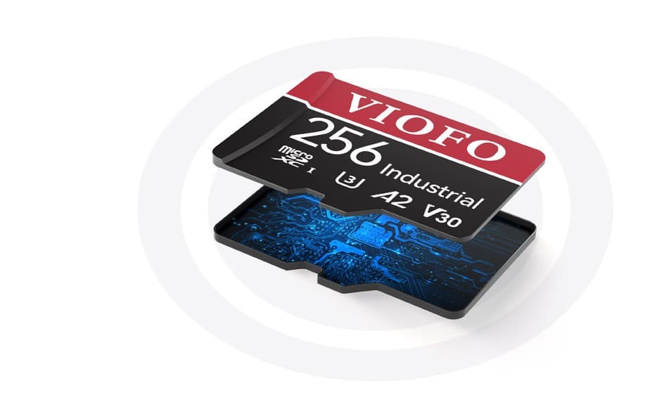Oryginalna karta pamięci VIOFO micro SD 256GB INDUSTRIAL, microSDXC I U3 A2 V30, Ultra HD 4K - dedykowana do kamer samochodowych