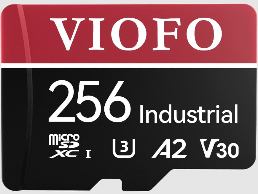 Oryginalna karta pamięci VIOFO micro SD 256GB INDUSTRIAL, microSDXC I U3 A2 V30, Ultra HD 4K - dedykowana do kamer samochodowych