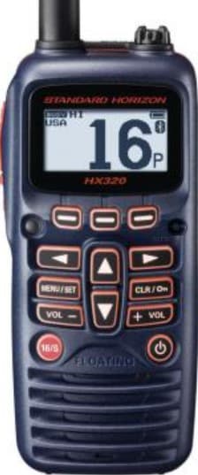 Standard Horizon HX-320E ręczny radiotelefon morski WODOSZCZELNY IPX7, pływający, moc 6W, USB-C, Bluetooth (następca HX-300E)