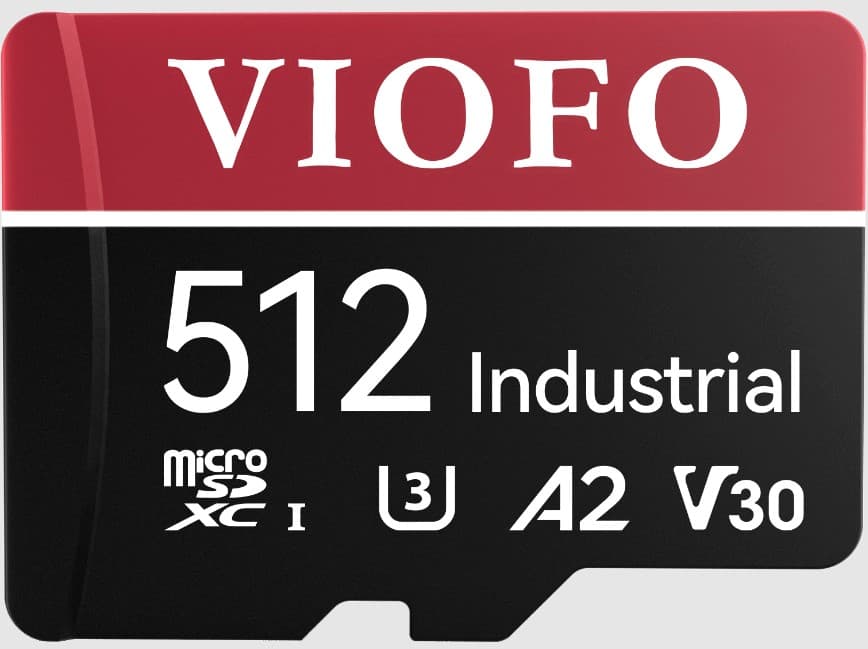 Oryginalna karta pamięci VIOFO micro SD 512GB INDUSTRIAL, microSDXC I U3 A2 V30, Ultra HD 4K - dedykowana do kamer samochodowych