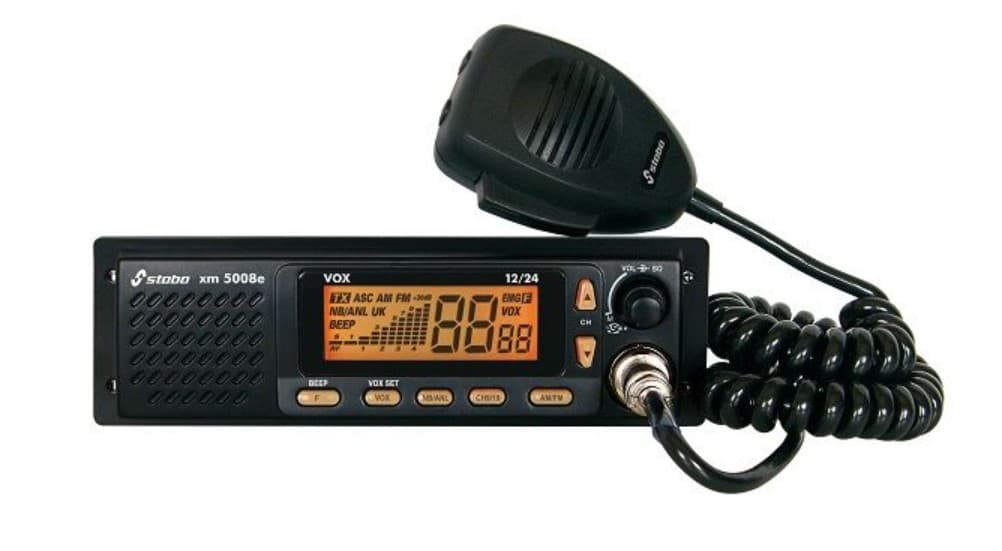 STABO XM5008e-R VOX CB radio z głośnikiem z przodu, ASC, filtry NB/ANL, zasilanie 12/24V