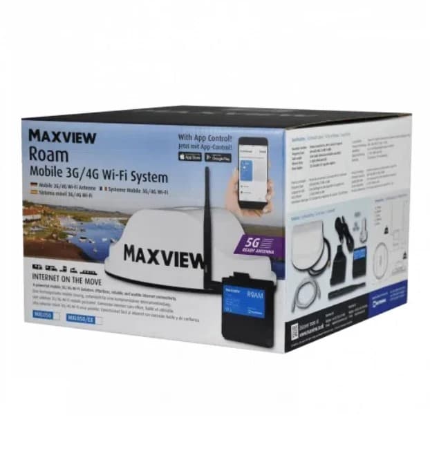 MAXVIEW ROAM mobilny system WIFI (router WLAN 4G antena 5G) np. do kampera, łodzi, przyczepy, autobusu, karetki, jachtu