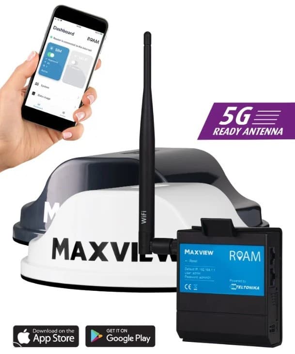 MAXVIEW ROAM mobilny system WIFI (router WLAN 4G antena 5G) np. do kampera, łodzi, przyczepy, autobusu, karetki, jachtu