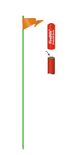 FireStik SR2-GREEN flaga bezpieczeństwa + maszt 65cm (chorągiewka) np. do quada, roweru, buggy, terenówki, skutera itd. (maszt offroad)