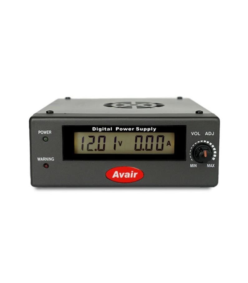 AVAIR AV-825DP radiokomunikacyjny zasilacz impulsowy 25A, regulacja napięcia 0,5-16V, cyfrowe wskaźniki V/A