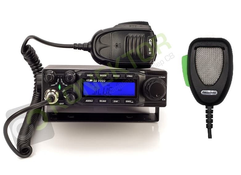CRT 9900 V4 EXPORT + President DIGIMIKE radio amatorskie AM/FM/SSB TRX 60W - 5-stopniowa redukcja szumów NRC, świetna modulacja, miękki przewód
