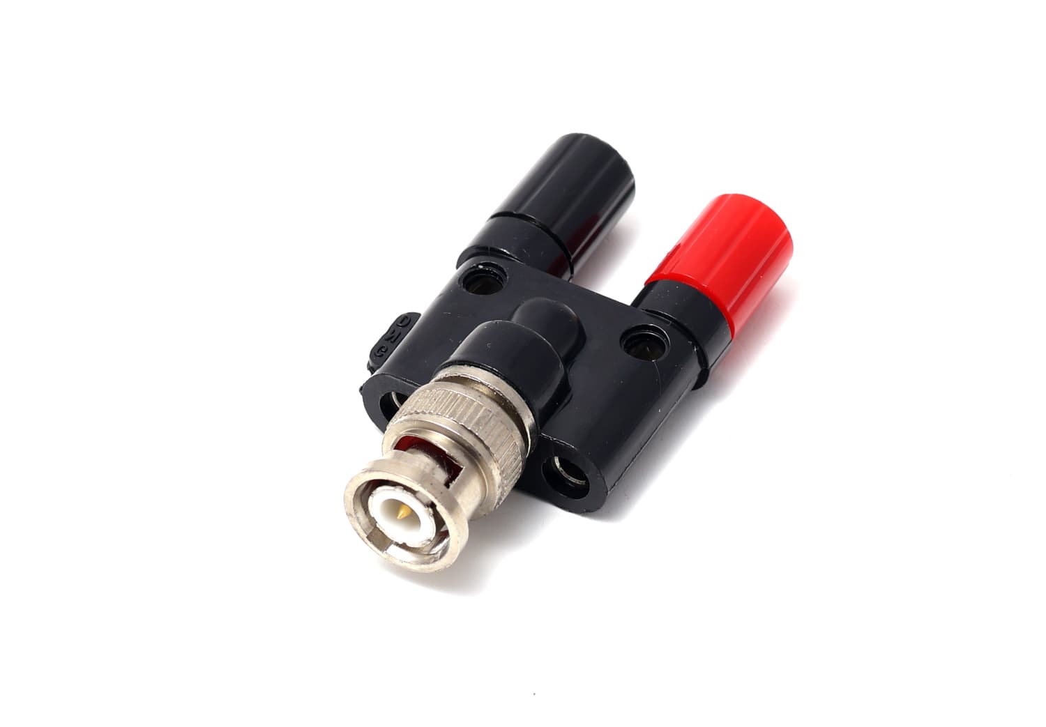 Adapter BNC-M/2x banan (wtyk BNC / 2x gniazdo bananowe 4mm) - przejściówka do odbiorników SDR, globalnych, skanerów radiowych, oscyloskopów itp.