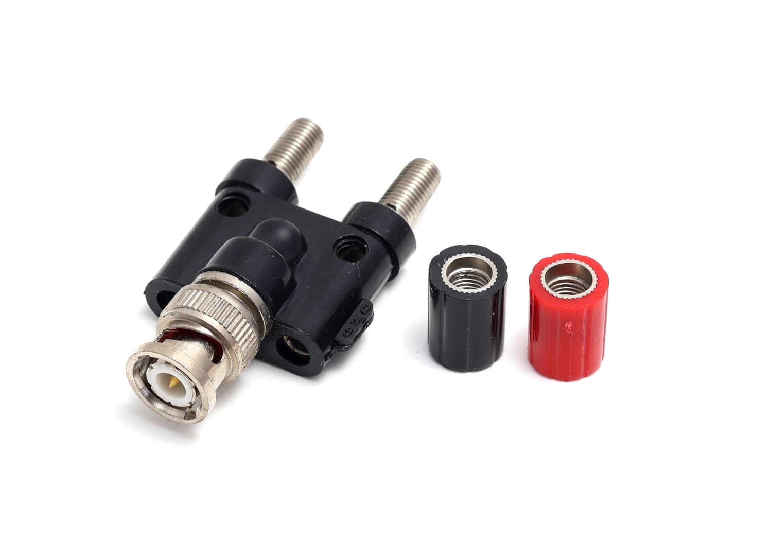 Adapter BNC-M/2x banan (wtyk BNC / 2x gniazdo bananowe 4mm) - przejściówka do odbiorników SDR, globalnych, skanerów radiowych, oscyloskopów itp.