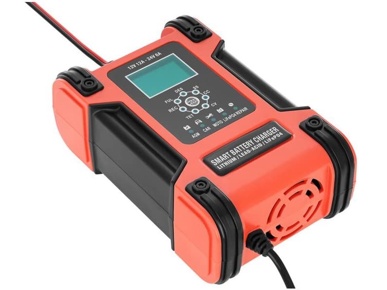 AZO BC-12 prostownik automatyczny do akumulatorów 12V/24V - ładowarka samochodowa 12A/6A