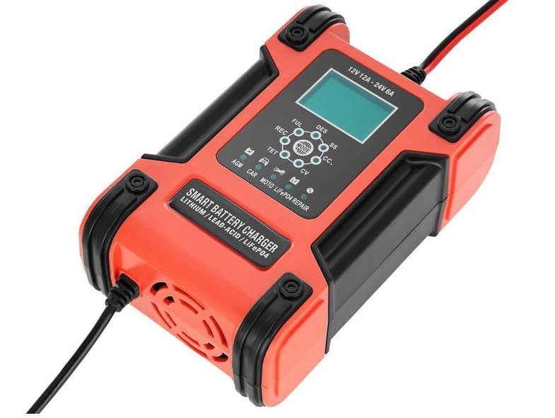 AZO BC-12 prostownik automatyczny do akumulatorów 12V/24V - ładowarka samochodowa 12A/6A