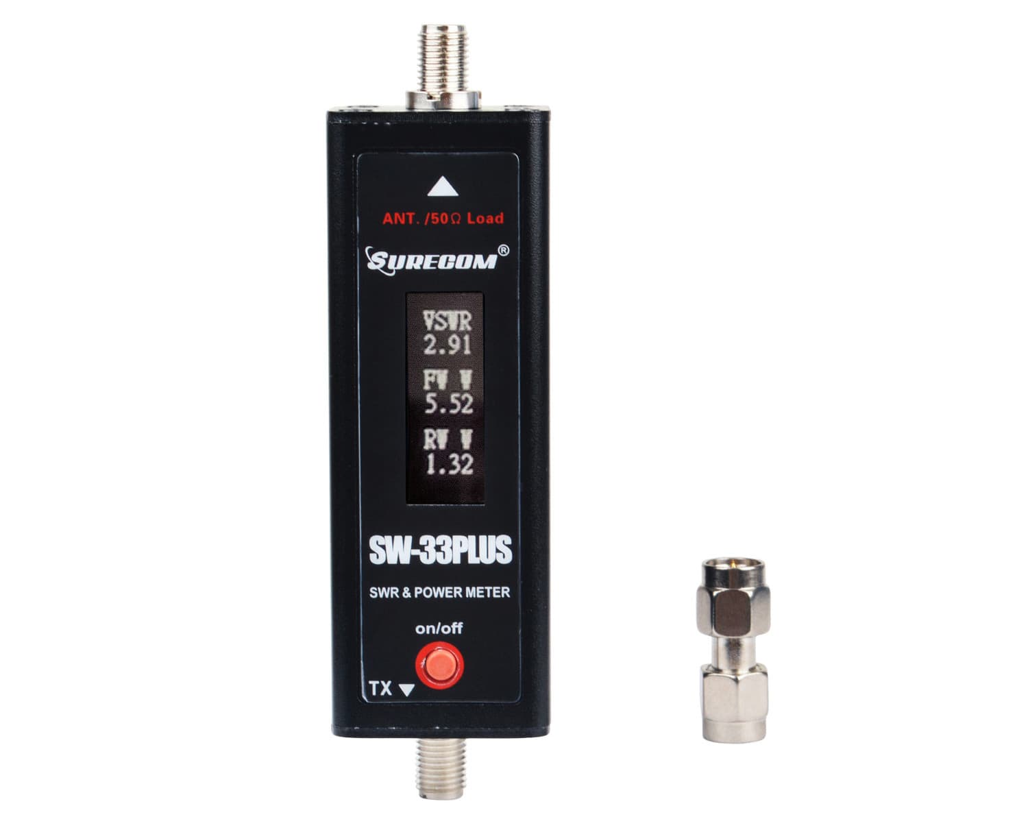 Surecom SW-33 PLUS cyfrowy reflektometr VHF/UHF 125-525 MHz - pomiar SWR/POWER miernik, POLSKA INSTRUKCJA
