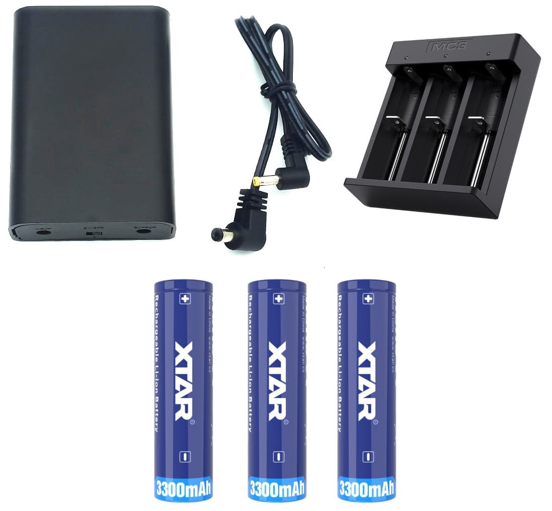 Power box do Yaesu FT-818, FT-817 + akumulatory 3x 18650 3300mAh + ładowarka - zasilanie terenowe do FT817/FT818 SOTA POTA Field Day