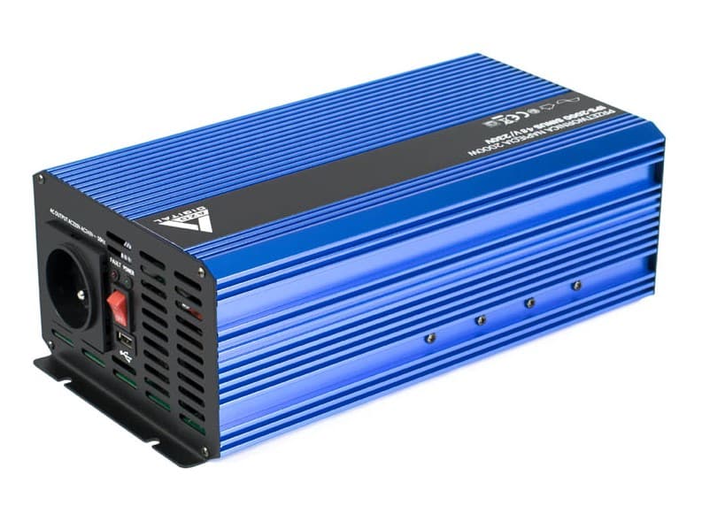 AZO IPS-2000S PRZETWORNICA NAPIĘCIA 48V/230V 2000W z miękkim startem np. pompy, lodówki, piece CO, systemy podtrzymania - 3 lata gwarancji
