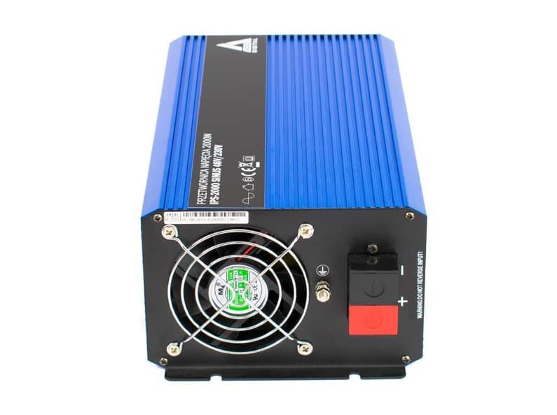 AZO IPS-2000S PRZETWORNICA NAPIĘCIA 48V/230V 2000W z miękkim startem np. pompy, lodówki, piece CO, systemy podtrzymania - 3 lata gwarancji