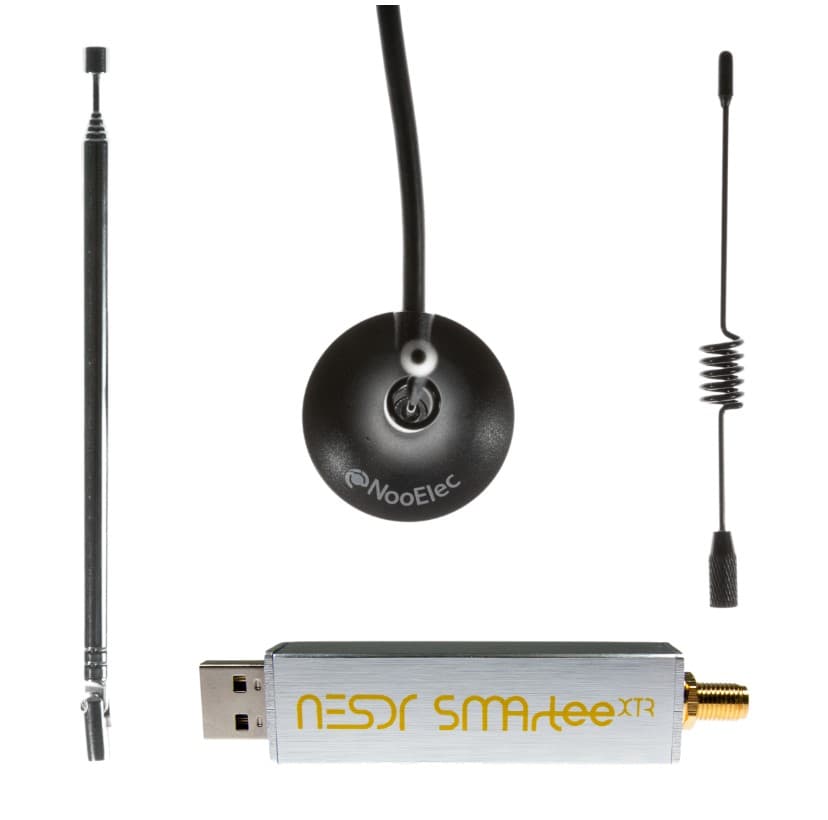 Zestaw Nooelec NESDR SMArTee XTR - odbiornik SDR 55MHz-2300MHz, aluminiowa obudowa, bias tee + 3 ANTENY