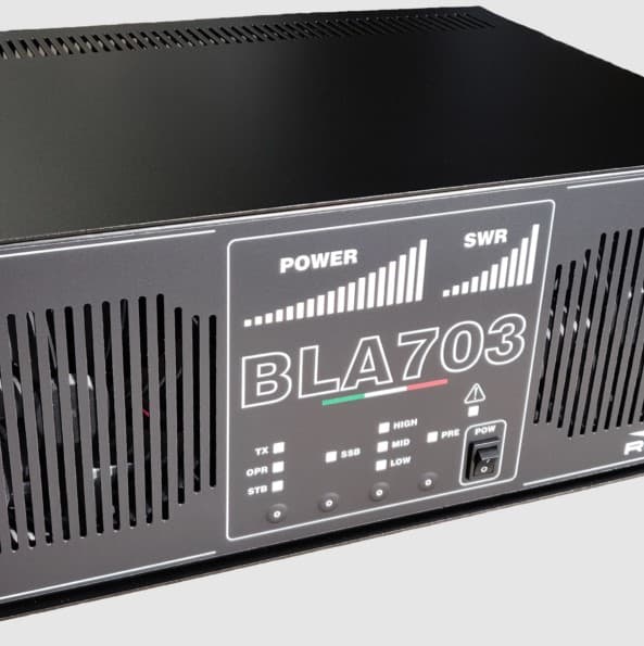 RM BLA 703 wzmacniacz mocy 500W AM/FM/SSB/CW/DATA 25-30MHz, wbudowany zasilacz sieciowy - Made in Italy