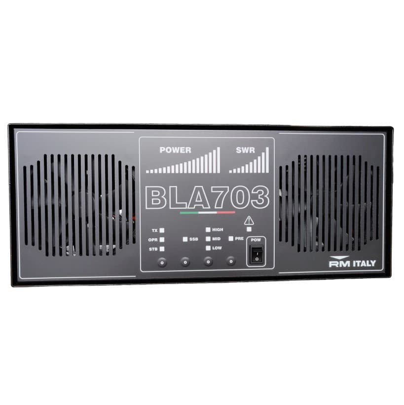 RM BLA 703 wzmacniacz mocy 500W AM/FM/SSB/CW/DATA 25-30MHz, wbudowany zasilacz sieciowy - Made in Italy