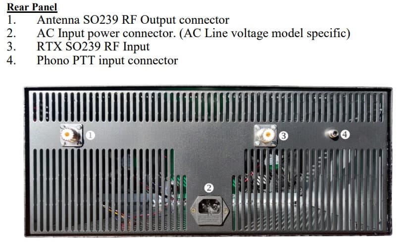 RM BLA 703 wzmacniacz mocy 500W AM/FM/SSB/CW/DATA 25-30MHz, wbudowany zasilacz sieciowy - Made in Italy
