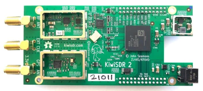 KiwiSDR 2 odbiornik SDR wysokiej klasy 10 kHz - 30 MHz KF, odbiornik GPS, nowa wersja - Made in New Zealand