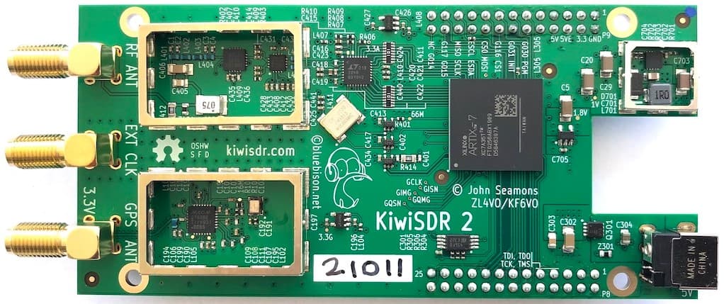 KiwiSDR 2 odbiornik SDR wysokiej klasy 10 kHz - 30 MHz KF, odbiornik GPS, nowa wersja - Made in New Zealand