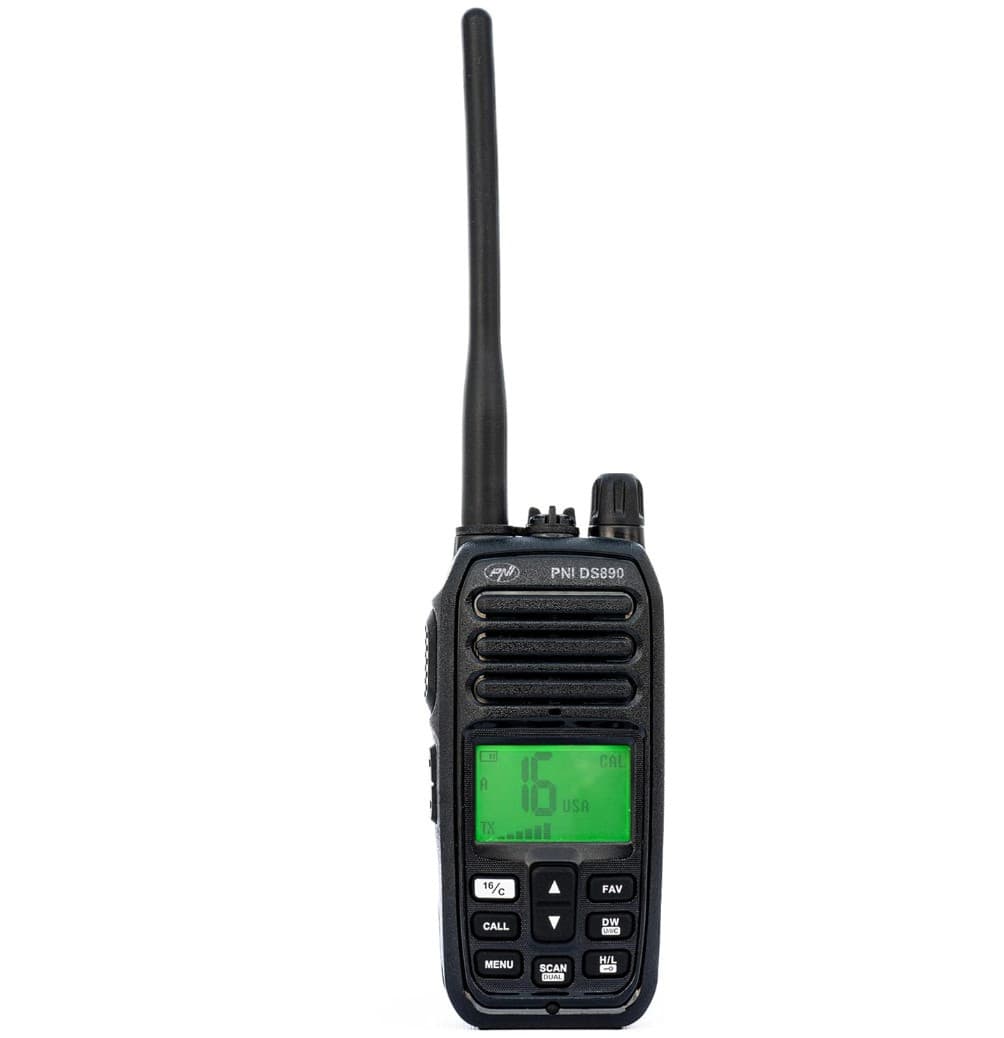 PNI DS890 ręczny radiotelefon morski VHF IP67, pływający, moc 5W, NRC, WX, czujnik wody - możliwość rejestracji w UKE