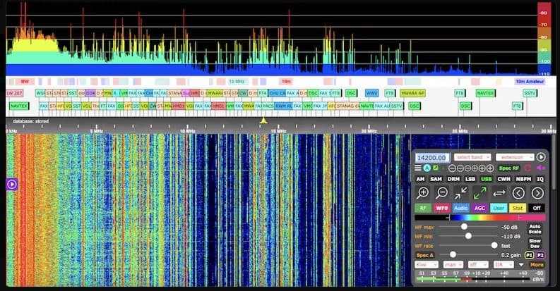 KiwiSDR 2 odbiornik SDR wysokiej klasy 10 kHz - 30 MHz KF, odbiornik GPS, nowa wersja - Made in New Zealand