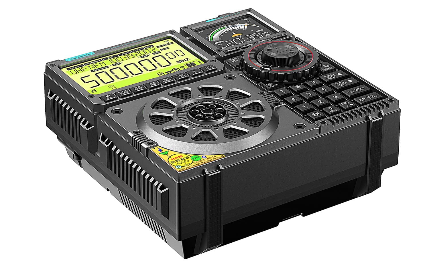 HRD-C919 kompaktowy odbiornik globalny z SSB zakresy LW, MW, SW, HF, FM, VHF, UHF, PMR, CB, pasmo lotnicze, NOAA, Bluetooth - radio ratunkowe
