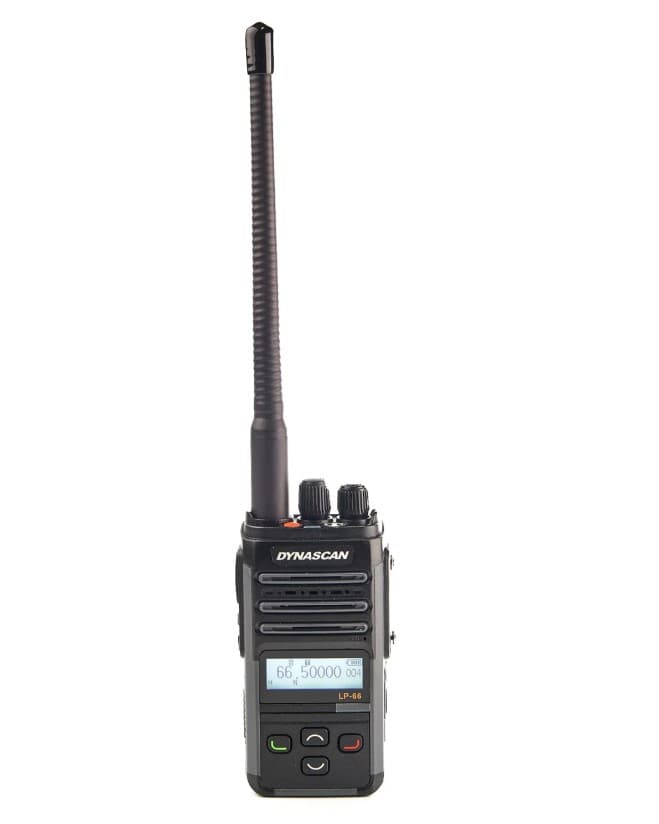 DYNASCAN LP-66 radiotelefon przenośny 5W VHF pasmo 4m 70MHz / 66-88MHz, duża bateria 2000mAh