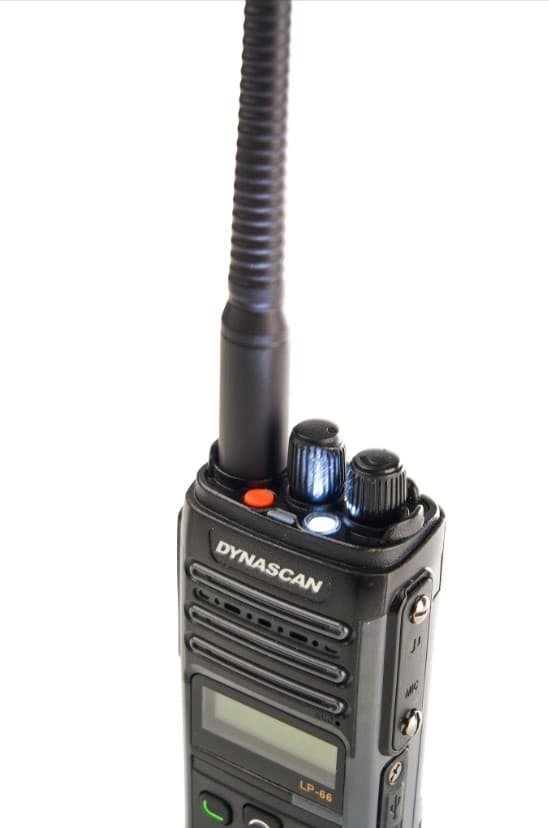 DYNASCAN LP-66 radiotelefon przenośny 5W VHF pasmo 4m 70MHz / 66-88MHz, duża bateria 2000mAh
