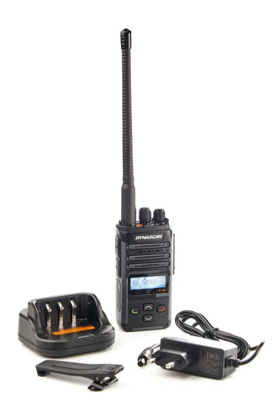 DYNASCAN LP-66 radiotelefon przenośny 5W VHF pasmo 4m 70MHz / 66-88MHz, duża bateria 2000mAh